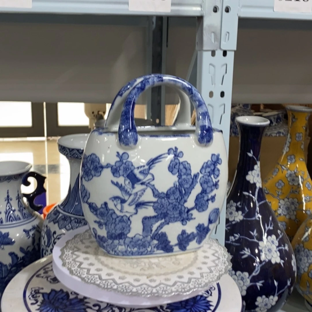 瓶手提包花瓶摆件后