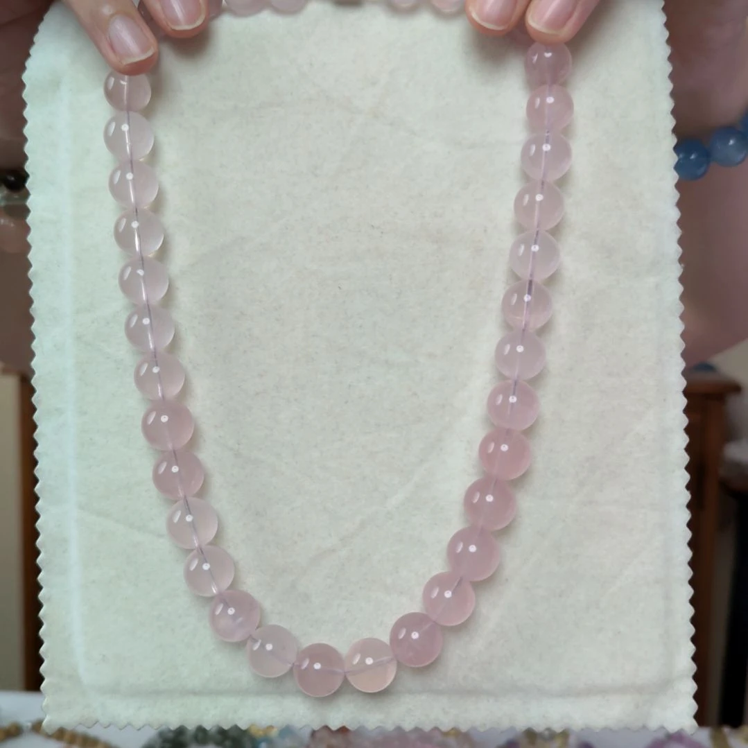 颈饰银S925镶嵌芙蓉石素圈