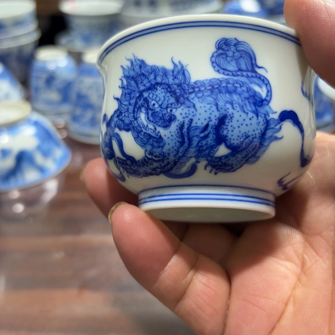 青花瓷器茶杯系列茶杯
