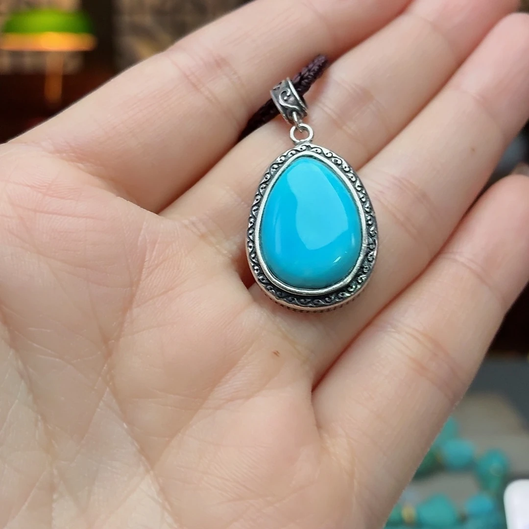 银S925镶嵌绿松石珠宝奇石