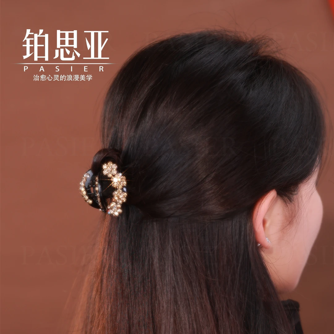 铂思亚 暖暖 香槟色温柔风发夹小巧半扎发4公分抓夹FB1619