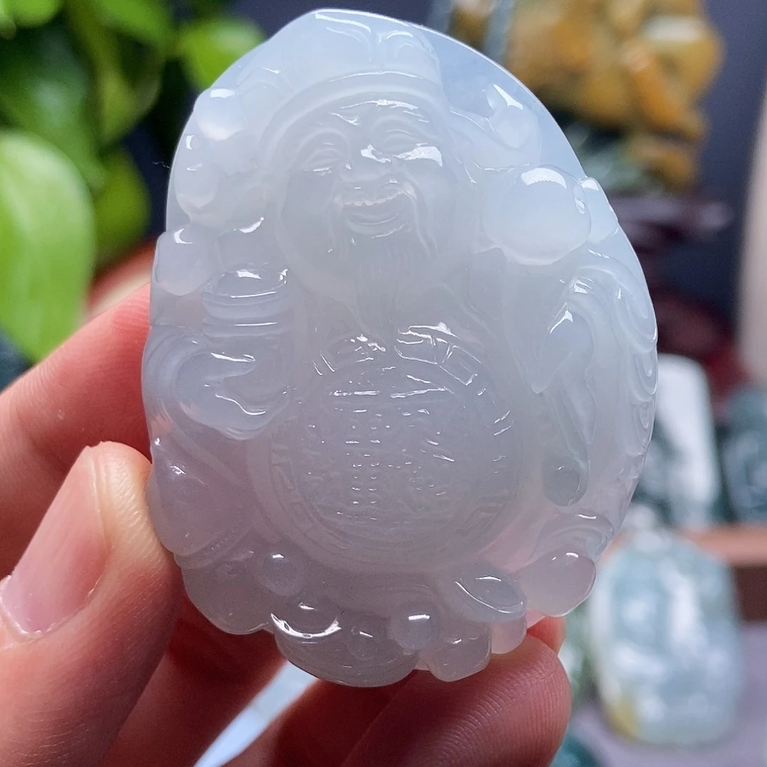 翡翠未镶嵌吊坠(不含链)四****想财神