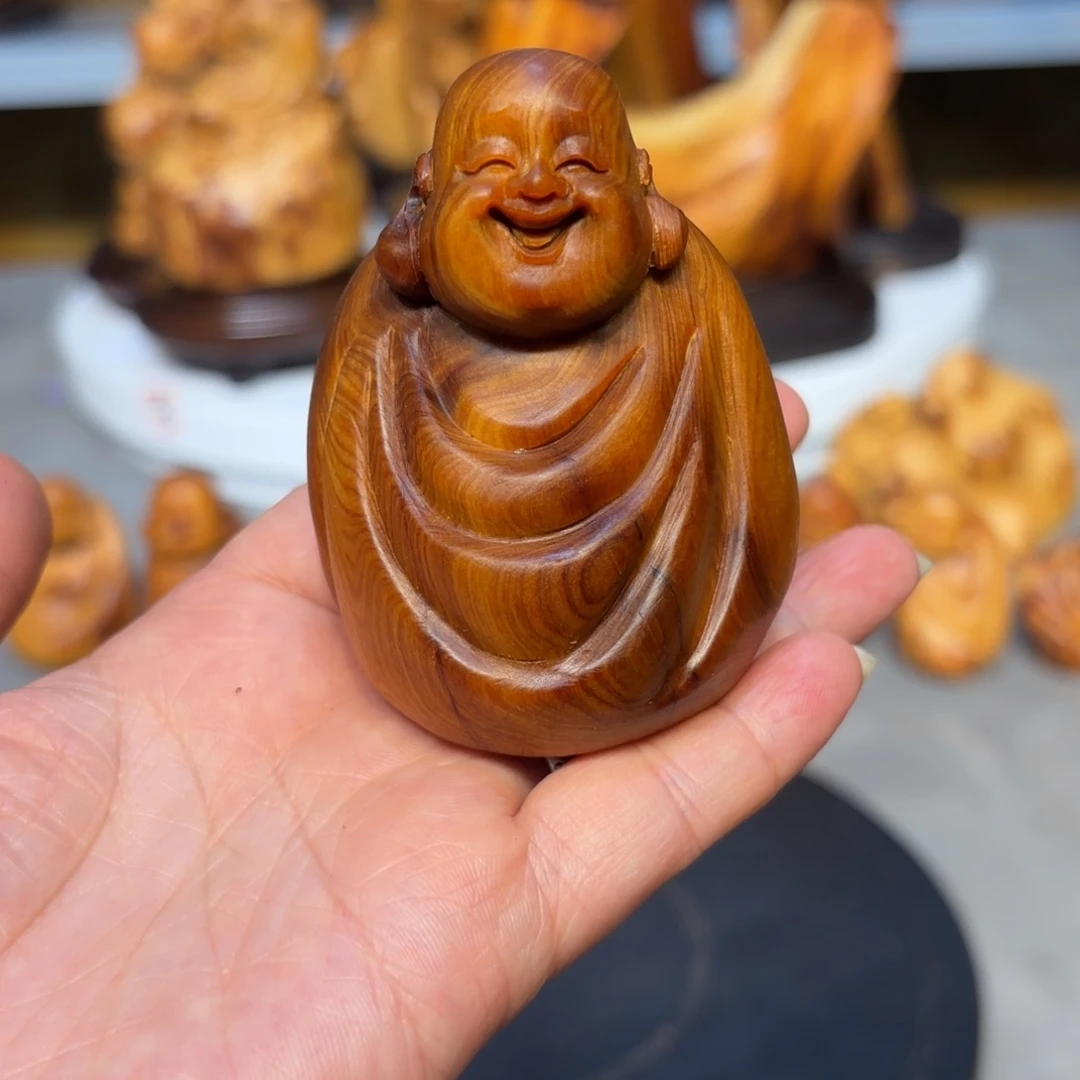 木太行崖柏弥勒佛