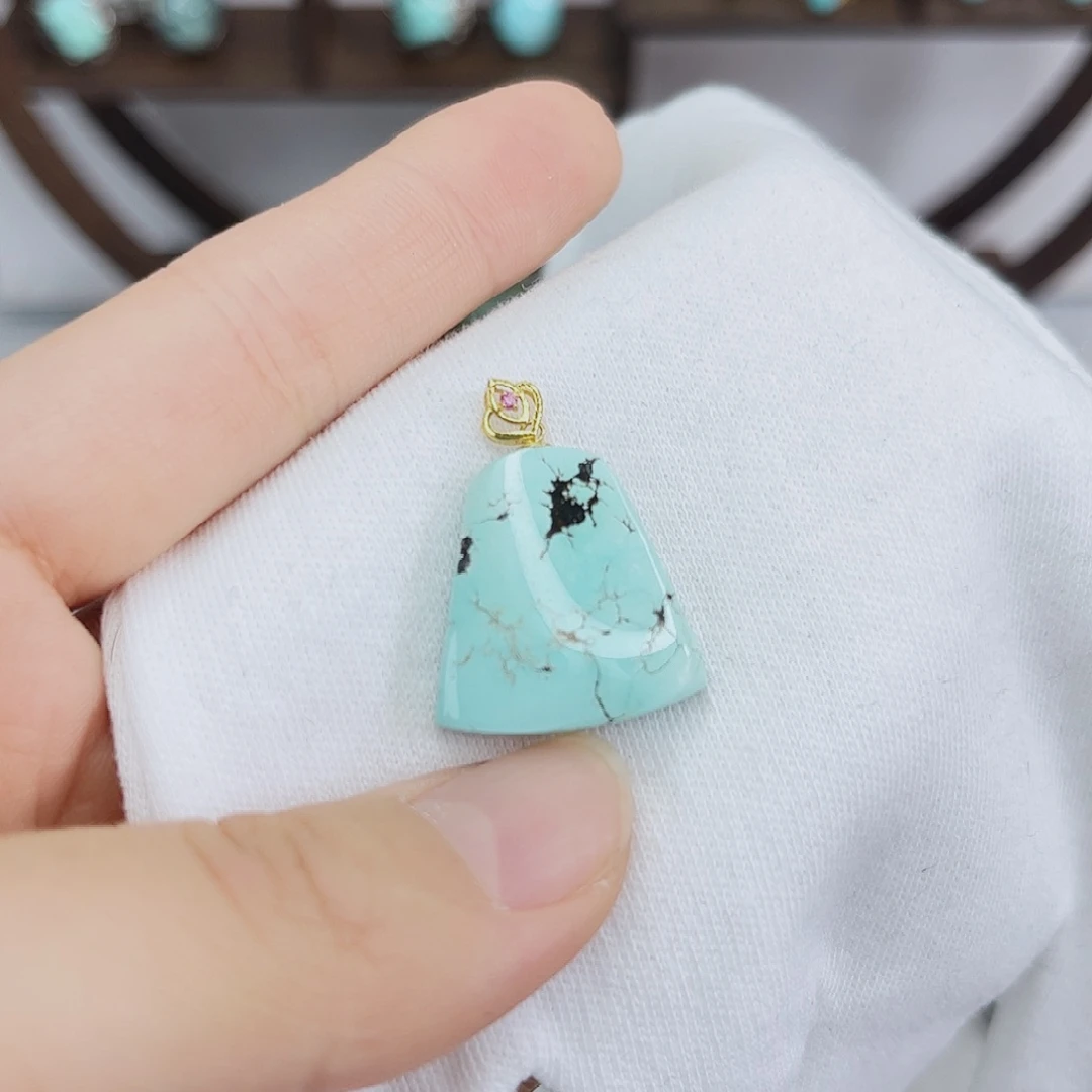 绿松石18K金镶嵌绿松石