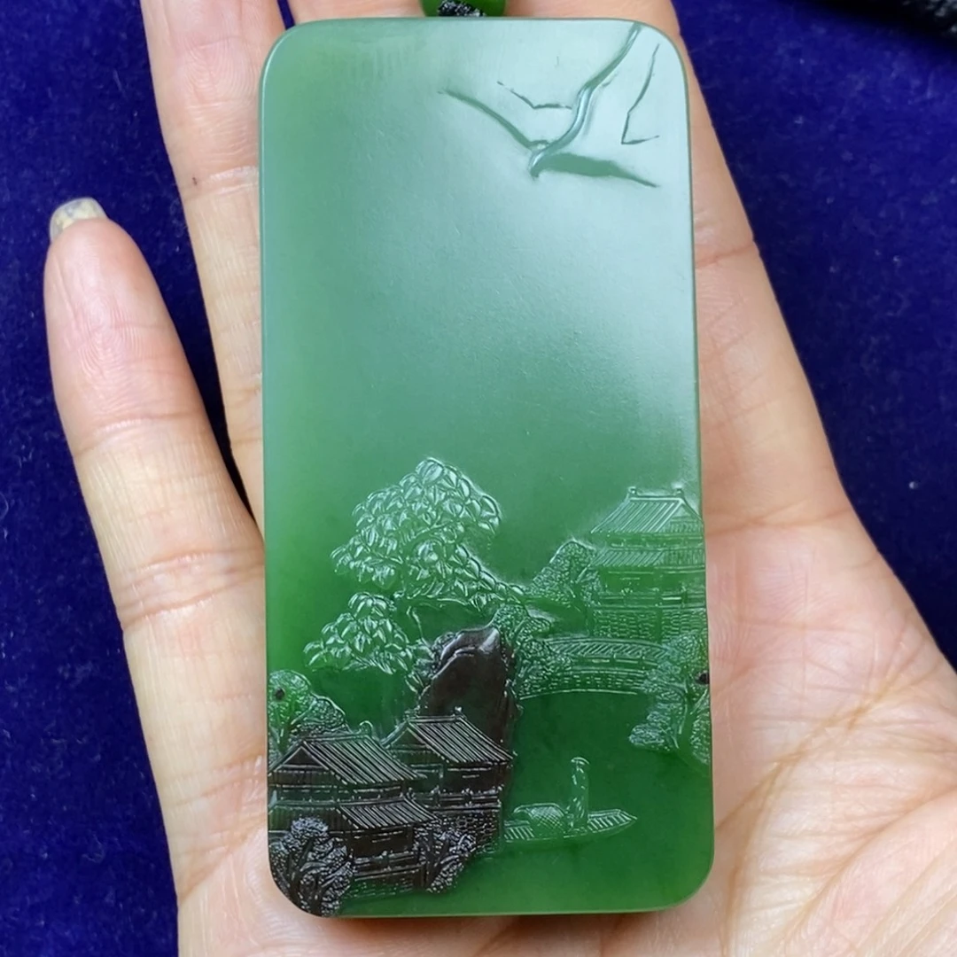 空***格和田玉未镶嵌挂件