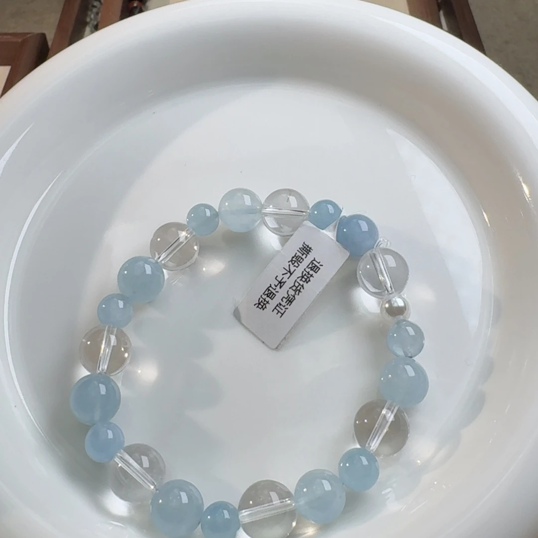****i水晶手链未镶嵌海蓝宝