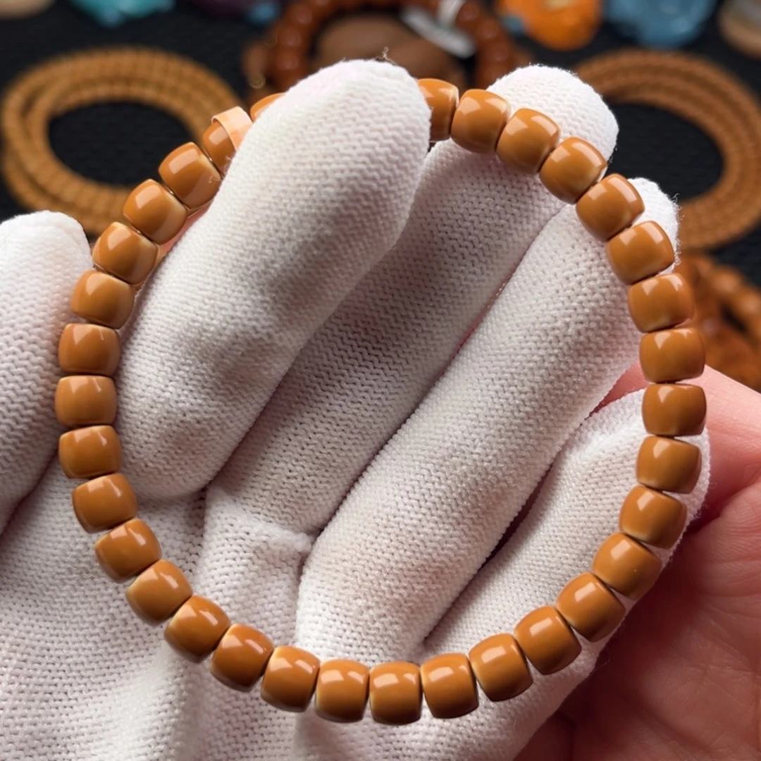 橄榄核吊坠6.8mm橄榄核尖直切单圈