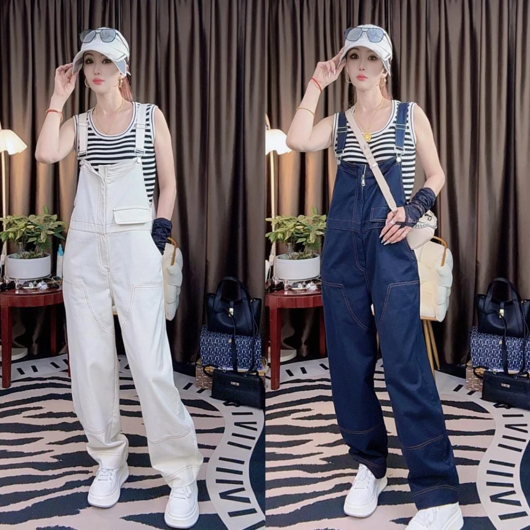 背带裤女款爆款百搭牛仔背带长裤87206