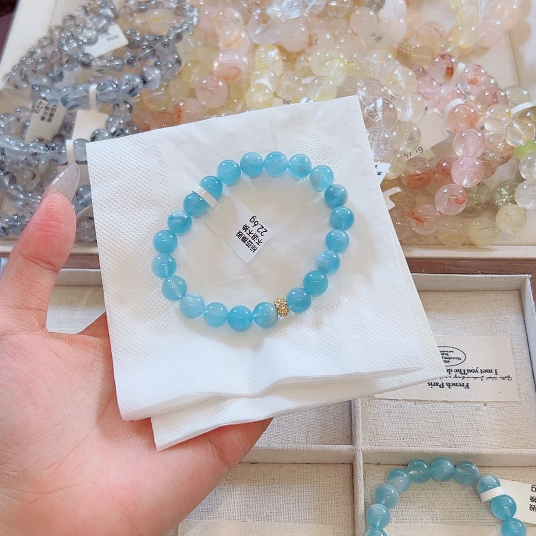 橘***汁水晶手链未镶嵌48小时鉴赏