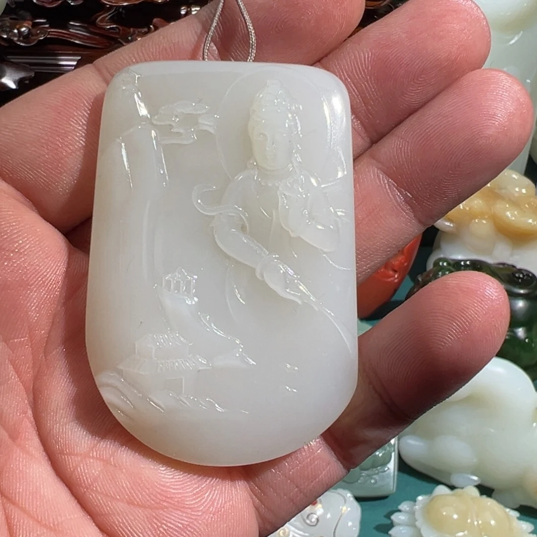 和田玉未镶嵌挂件