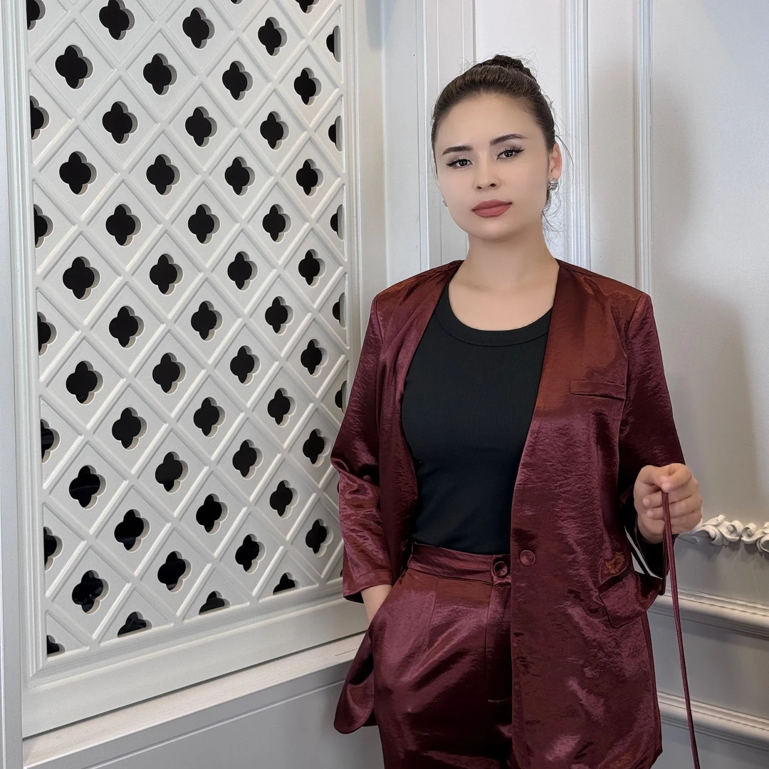 98811款 时尚裤子套装气质网红休闲百搭女士夏季春季红色气质网红