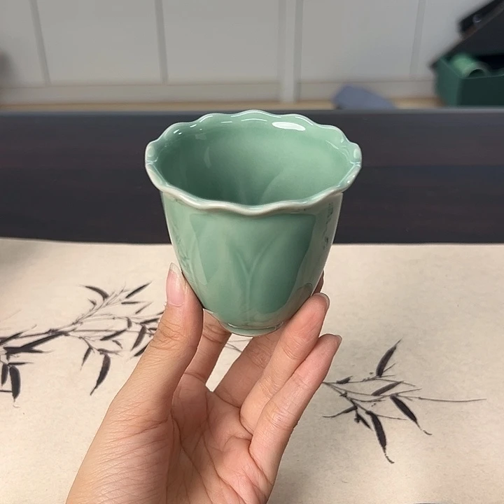 龙泉云间青瓷小米茶器