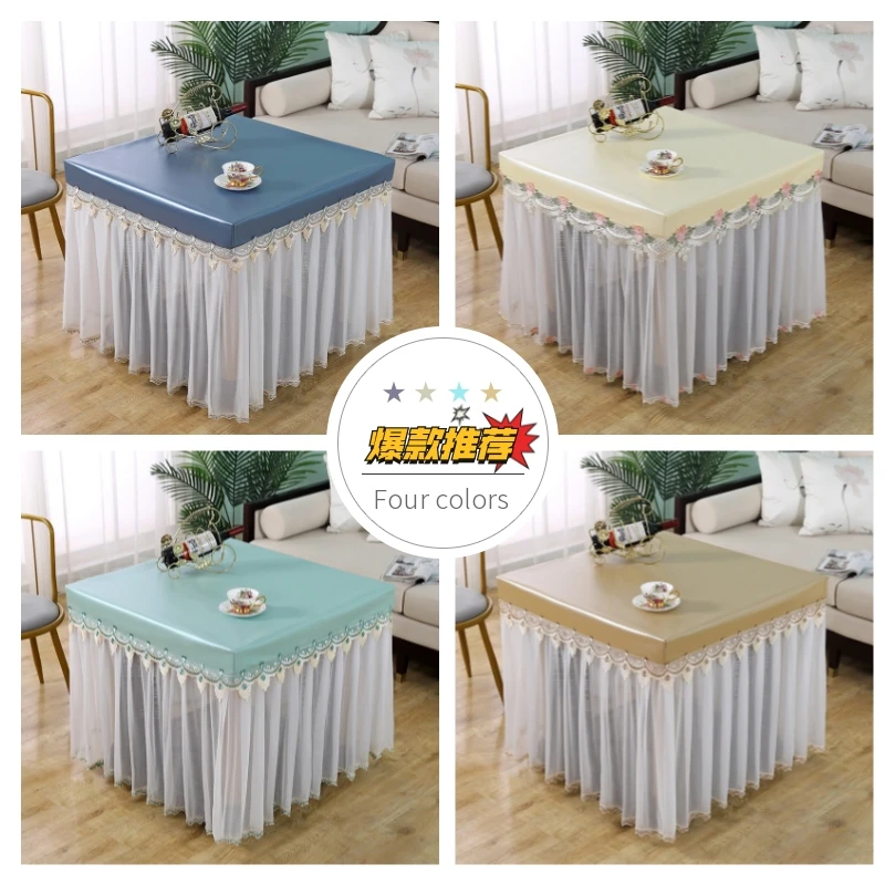 新款北欧风PVC防水防油防烫桌布取暖桌餐桌布台布正方形桌布罩布