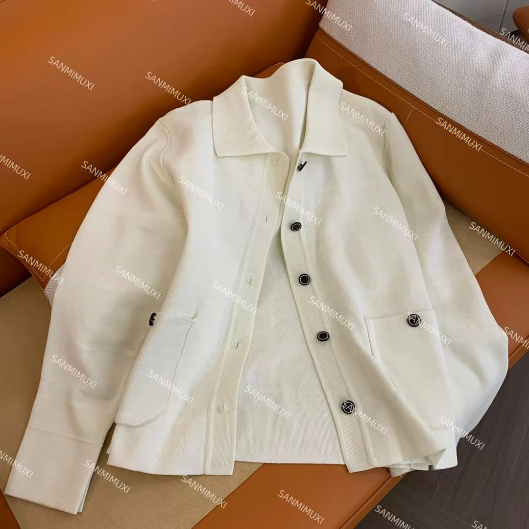 SANMI/叁米  针织POLO长袖开衫 9951