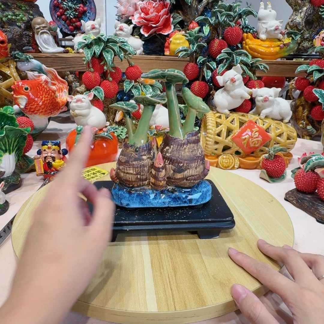 陶瓷小芋头陶瓷摆件