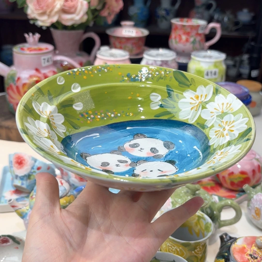 景德镇手绘高温釉下彩陶瓷茶具