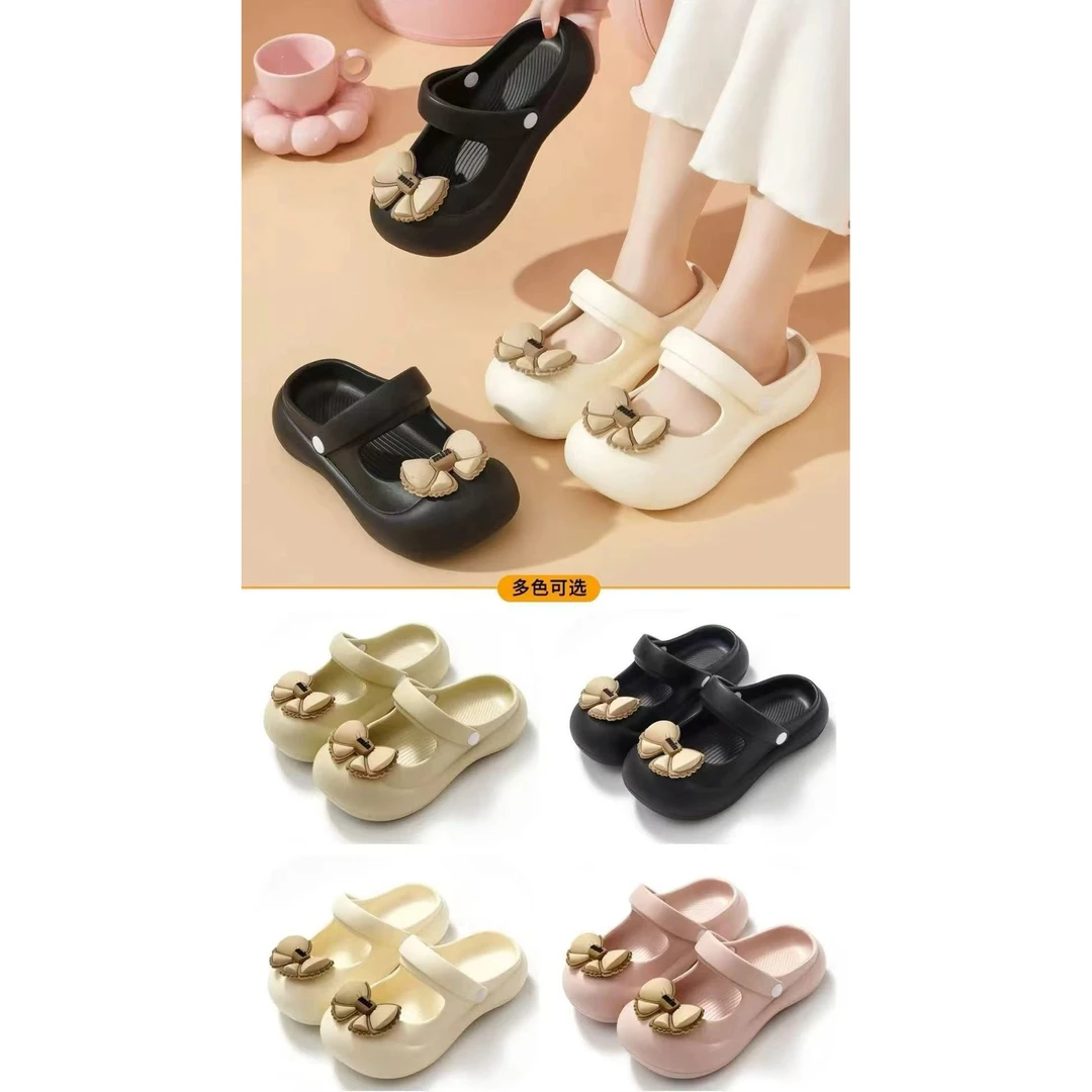 女士防滑洞洞鞋休闲海边厚底网红舒适居家凉鞋外穿夏季包头时尚