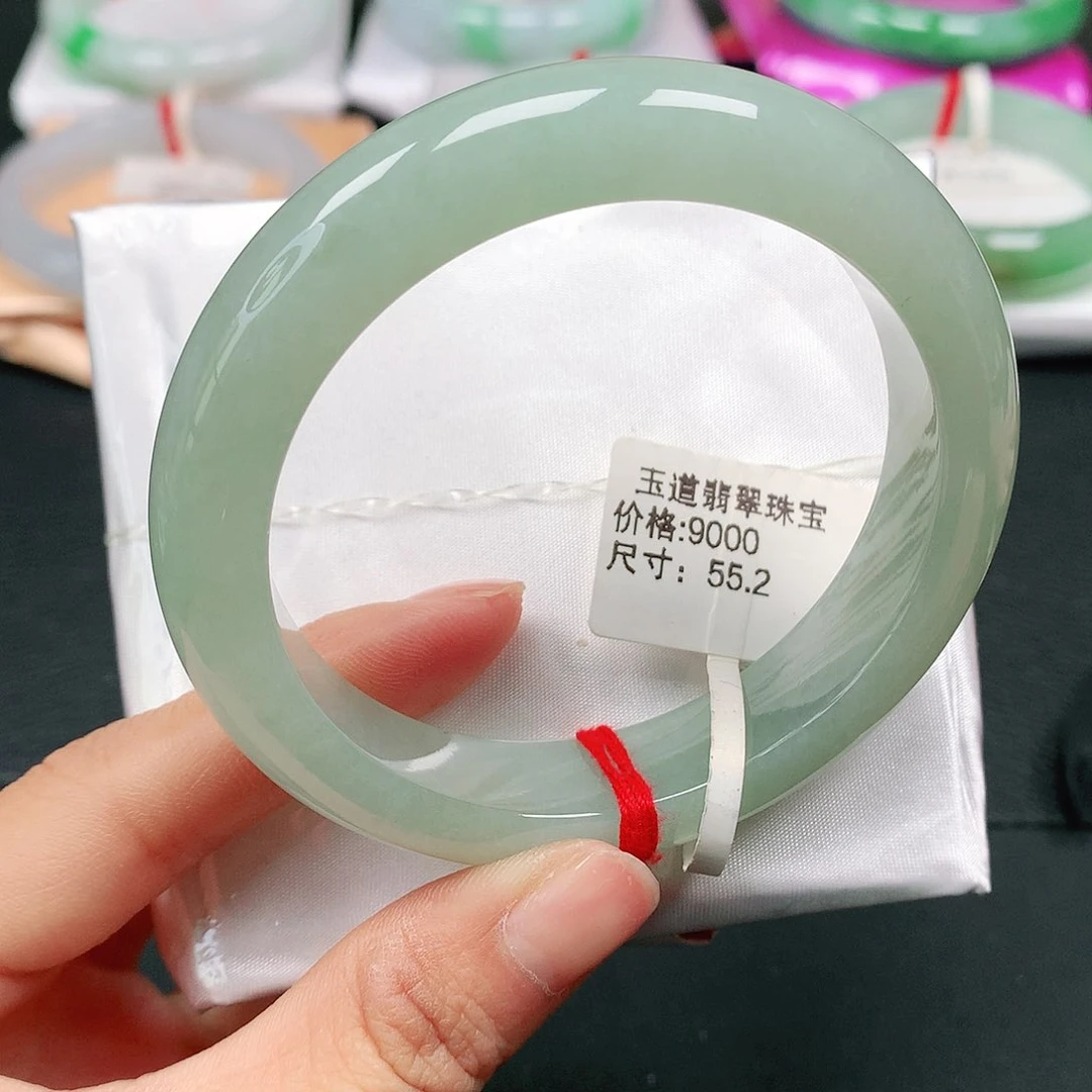 翡翠手镯未镶嵌天然翡翠手镯56