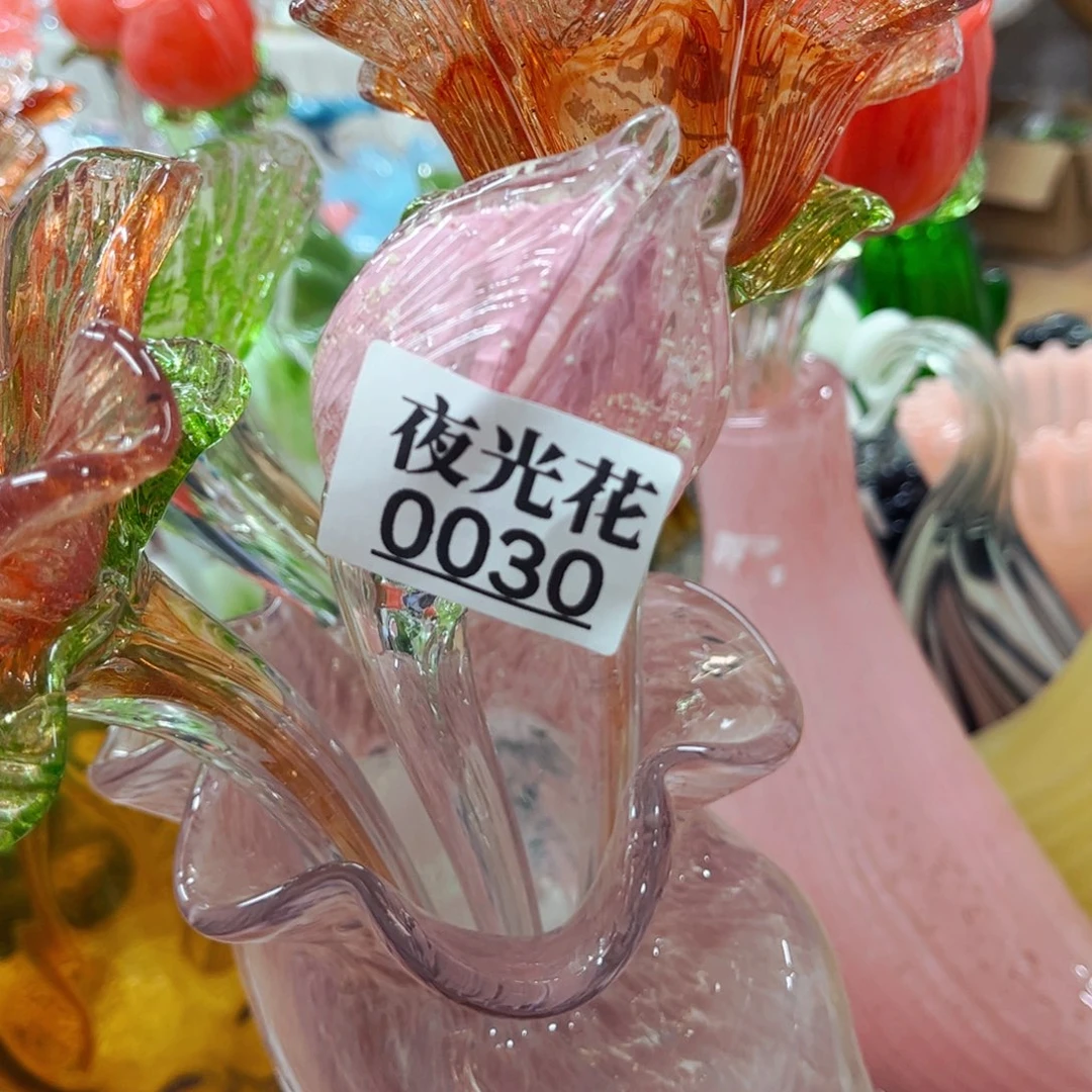 夜光荷苞0030 家悦美居琉璃摆件