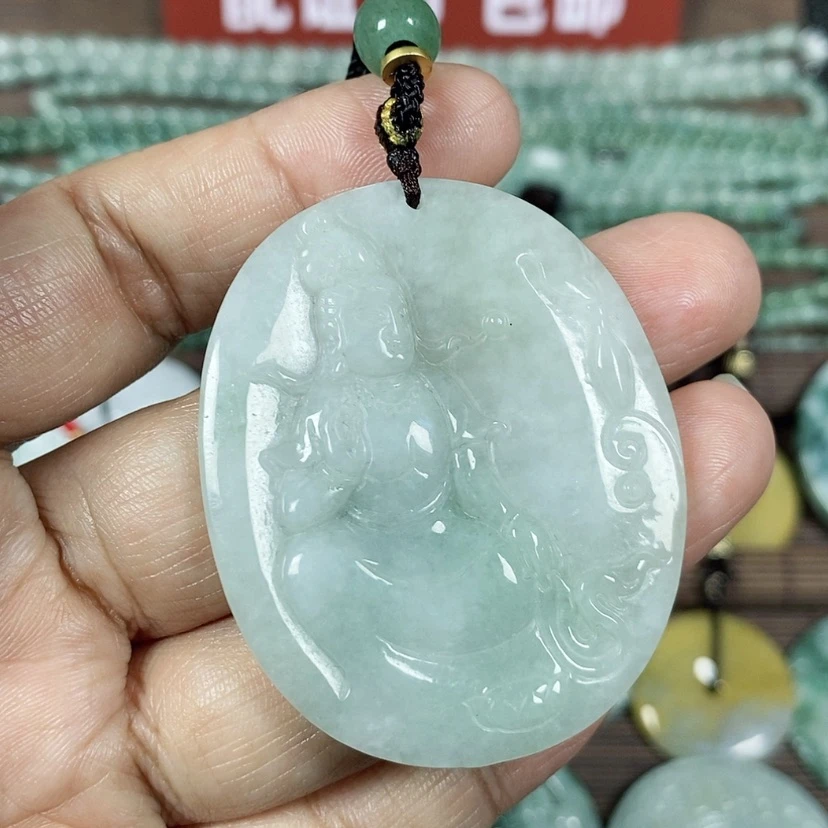 【闪购商品】翡翠颈饰未镶嵌玉吊坠翡翠玉虞美人