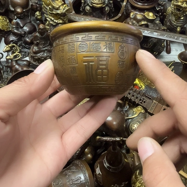 顺顺利利铜，铜器摆件