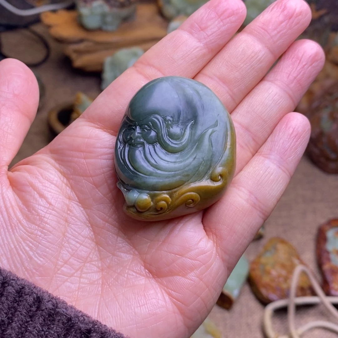 岫岩河磨玉（透闪石质玉）未镶嵌挂件