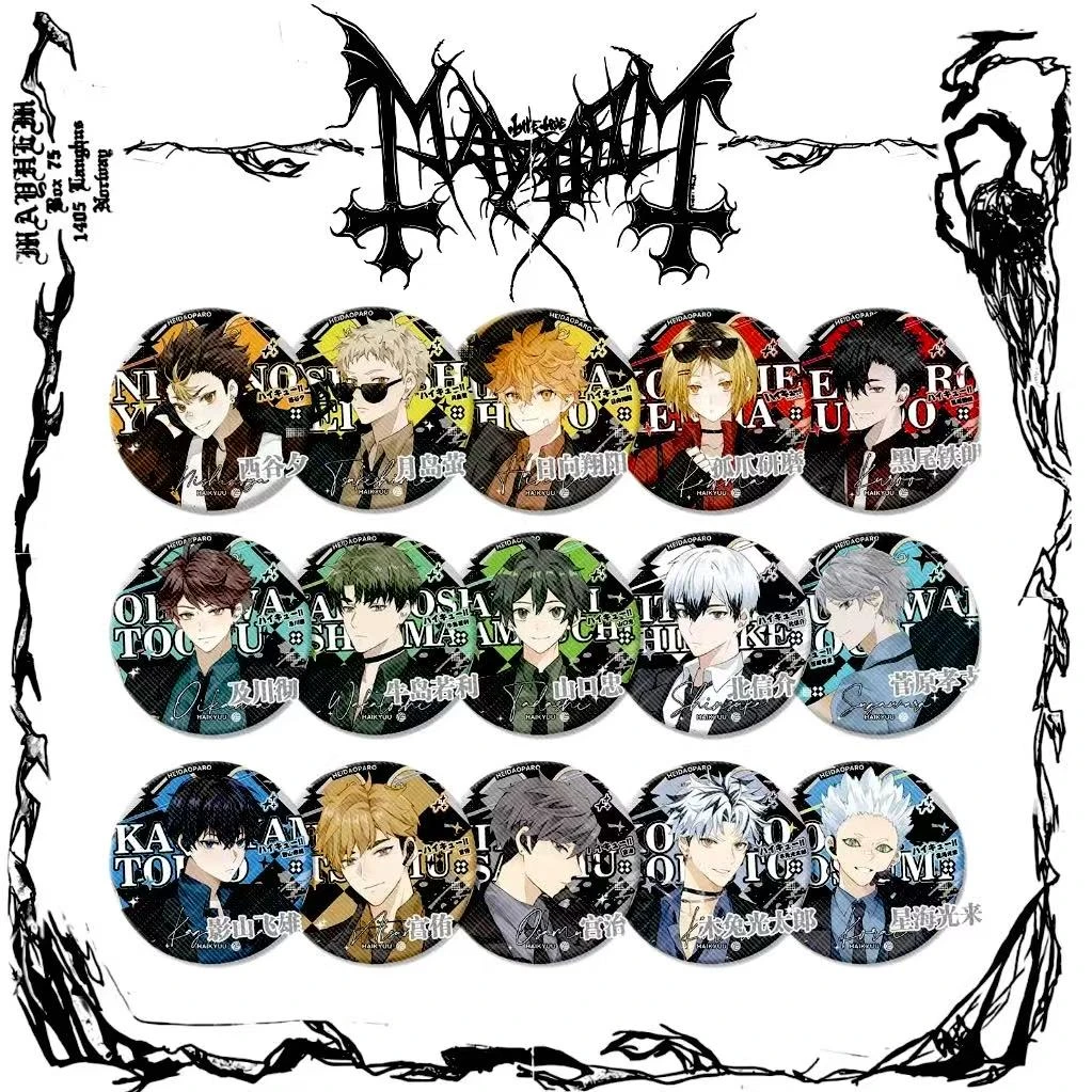 （小麻花拆卡）排球少年原创乐队吧唧