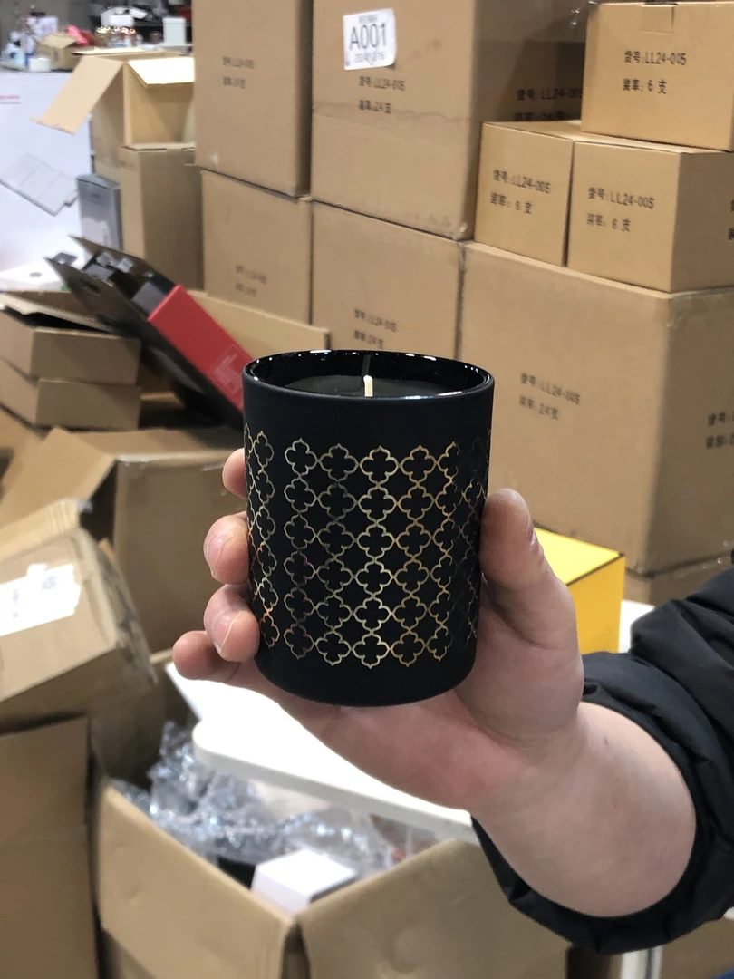 【180g】摩瑟DP【DF黑金香薰】HAZC花瓶花器玻璃花盆1