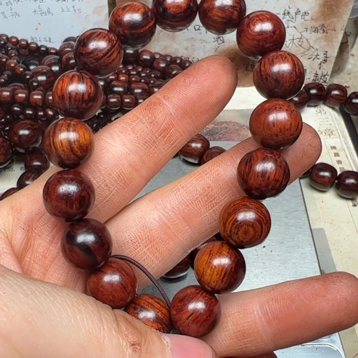 藤类海南红降12圆珠微瑕