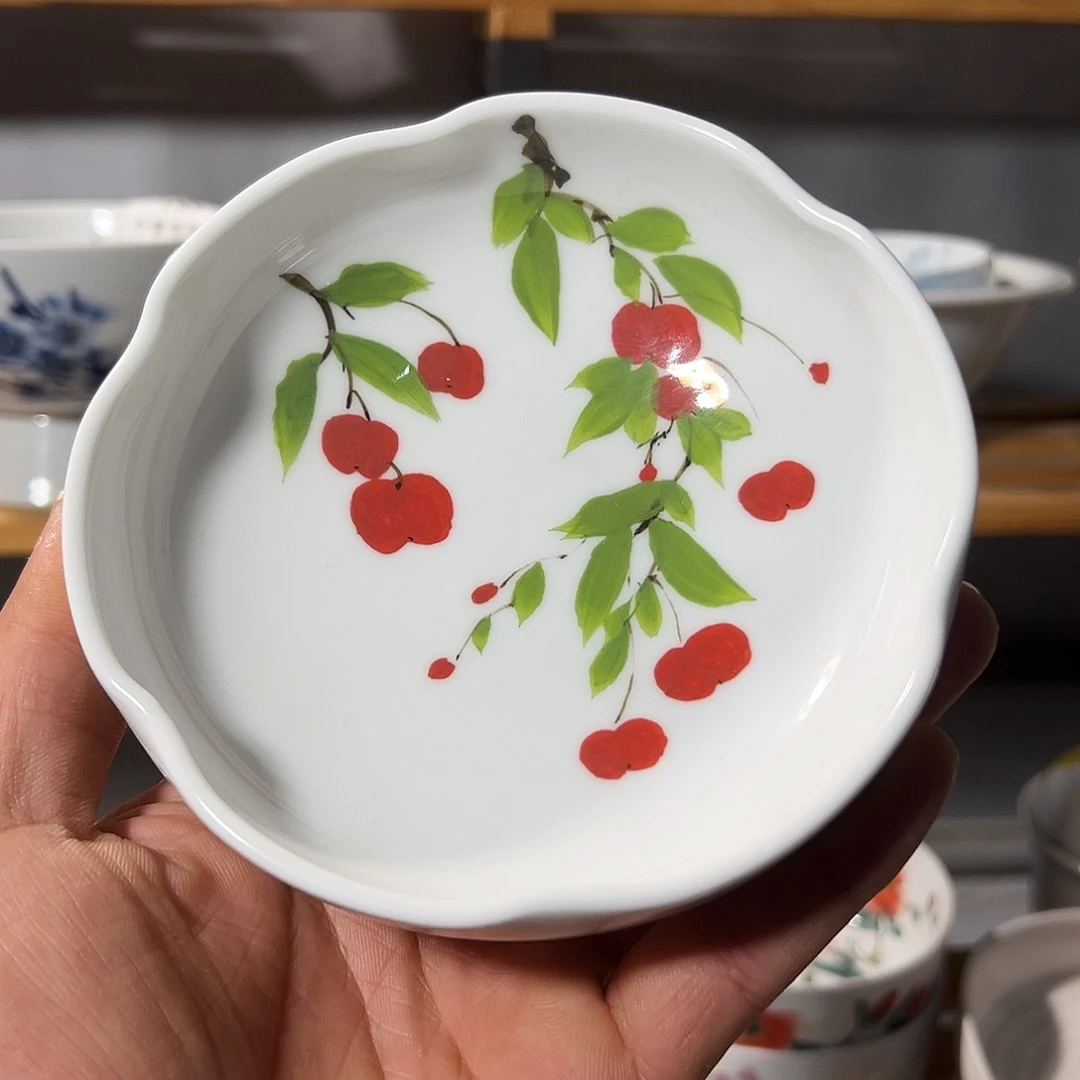 陶瓷景德镇手工手绘陶瓷5寸花口碗