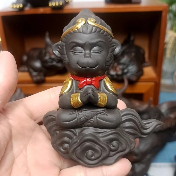 茶宠紫砂悟空茶宠摆件