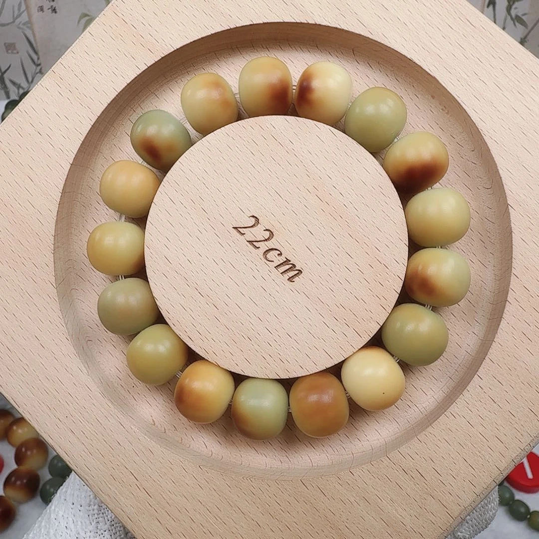 吊坠白玉菩提卡14牛油果干磨精品