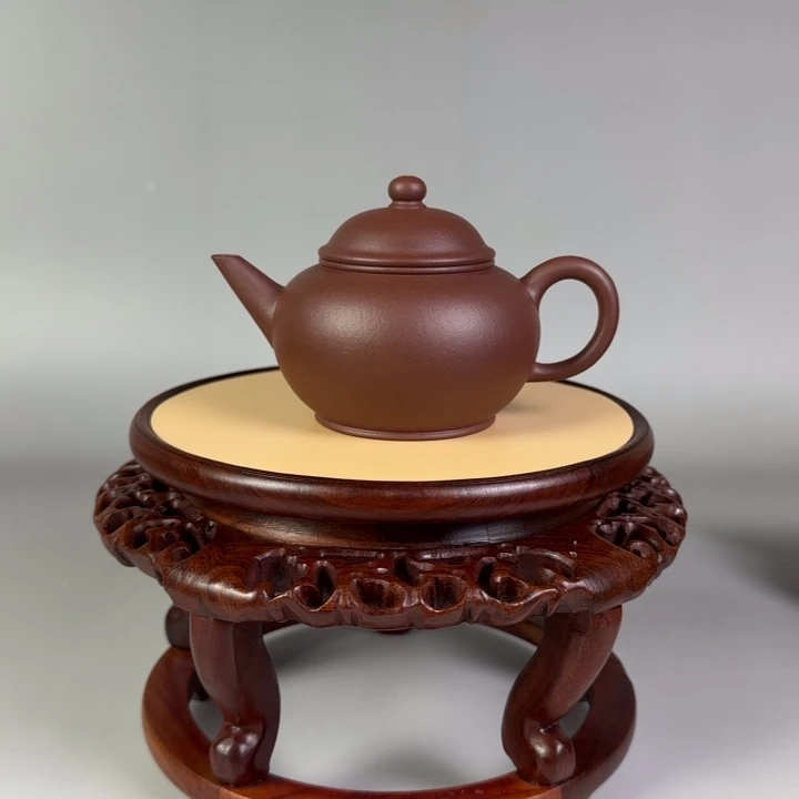 茶壶底槽青水平壶150 cc左右全手工制作