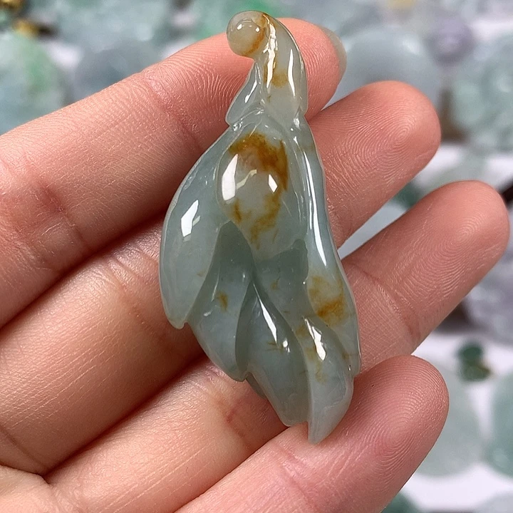 颈饰未镶嵌翡翠玉兰花福利