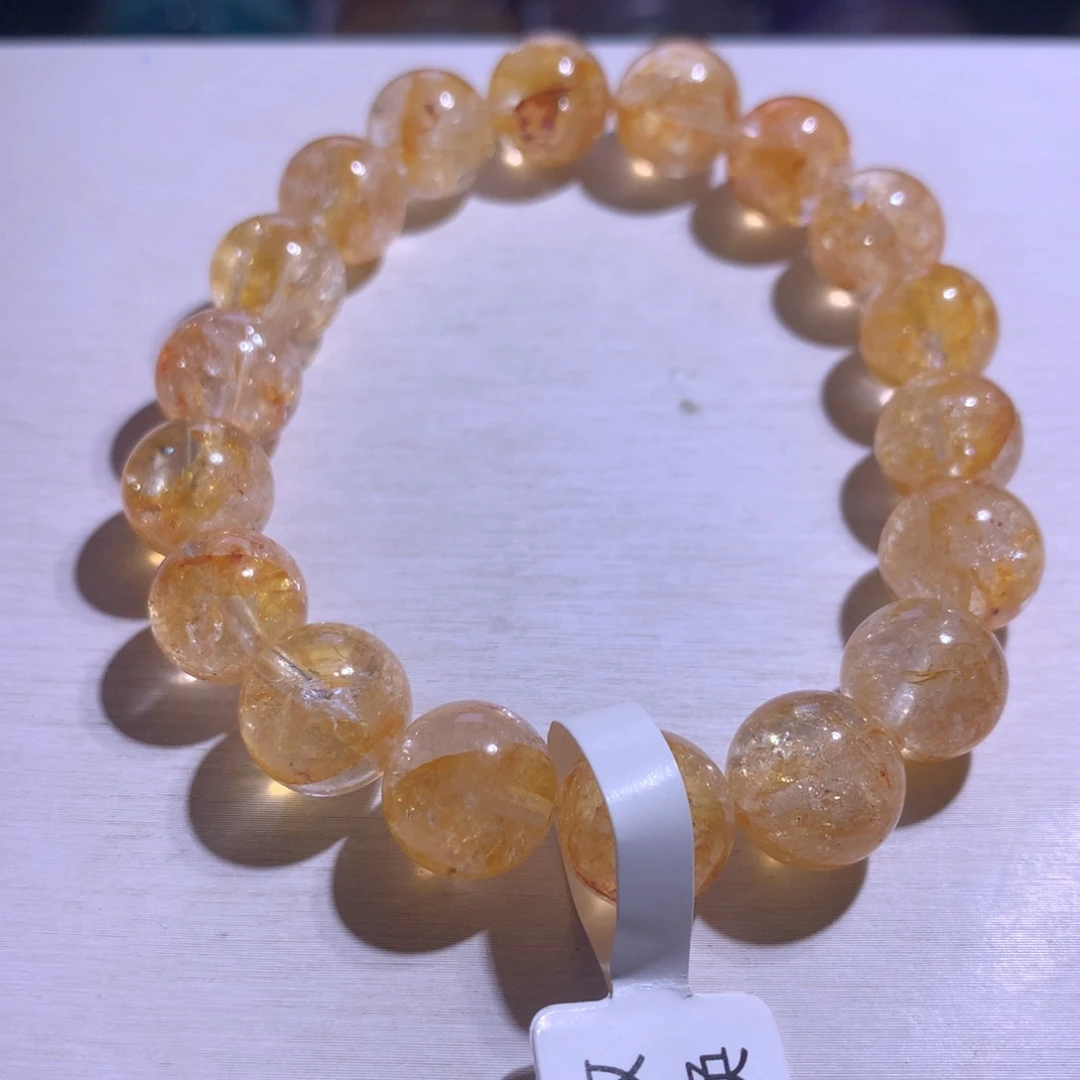 手串银S925镶嵌水晶桂花胶花11.5m