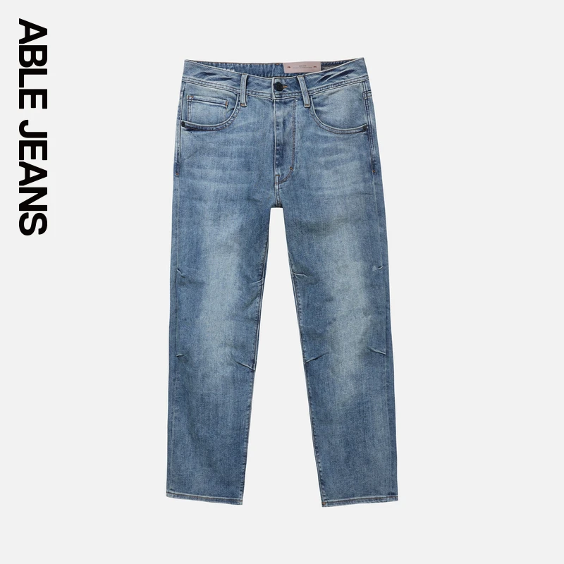 ABLE JEANS【直筒滑板裤】25春季新款男士复古天晴蓝水洗牛仔裤