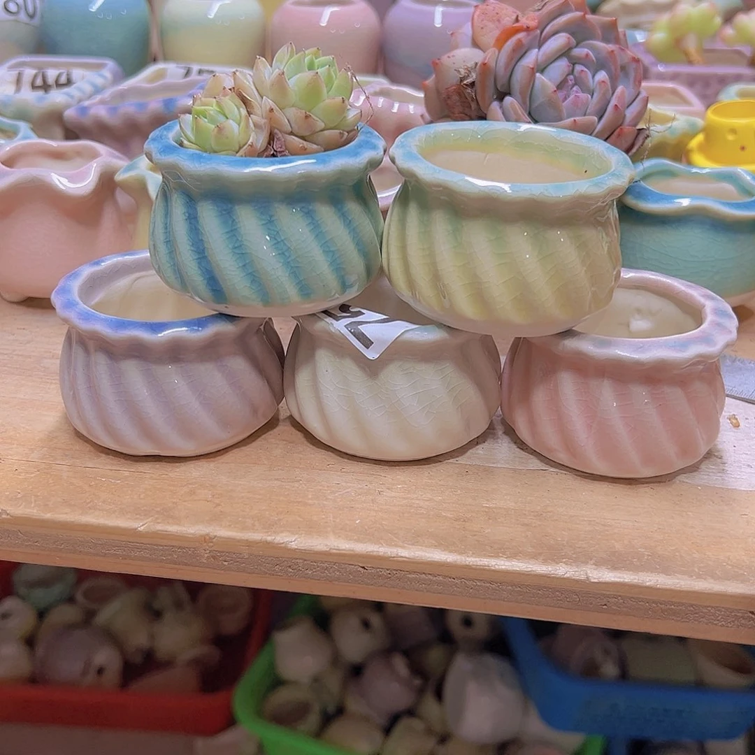 陶瓷花盆当场满12包邮