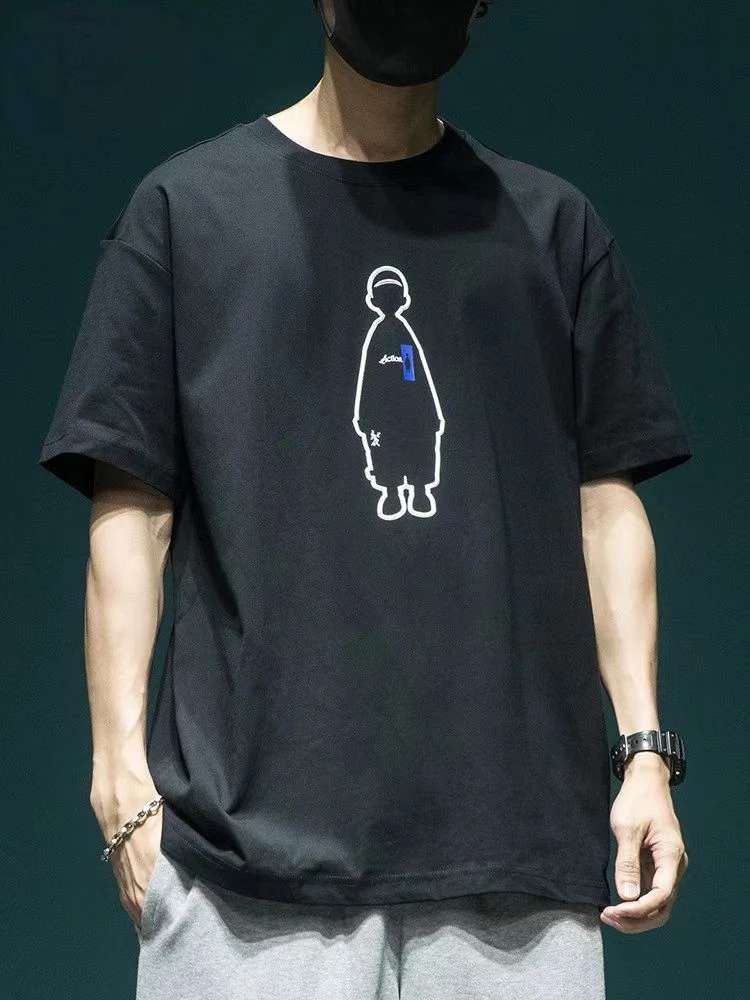 【63112-米色】青少年潮流短袖