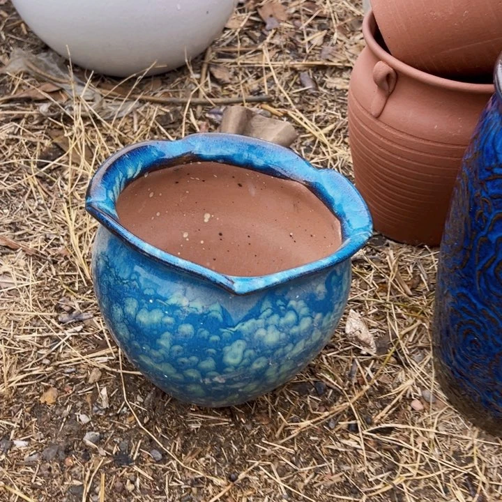 紫砂花盆高度18口20