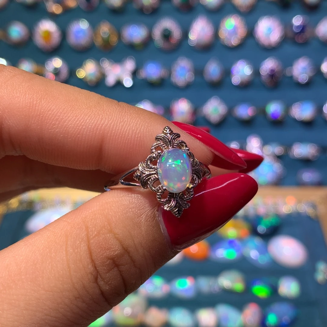 欧泊银S925镶嵌戒指款