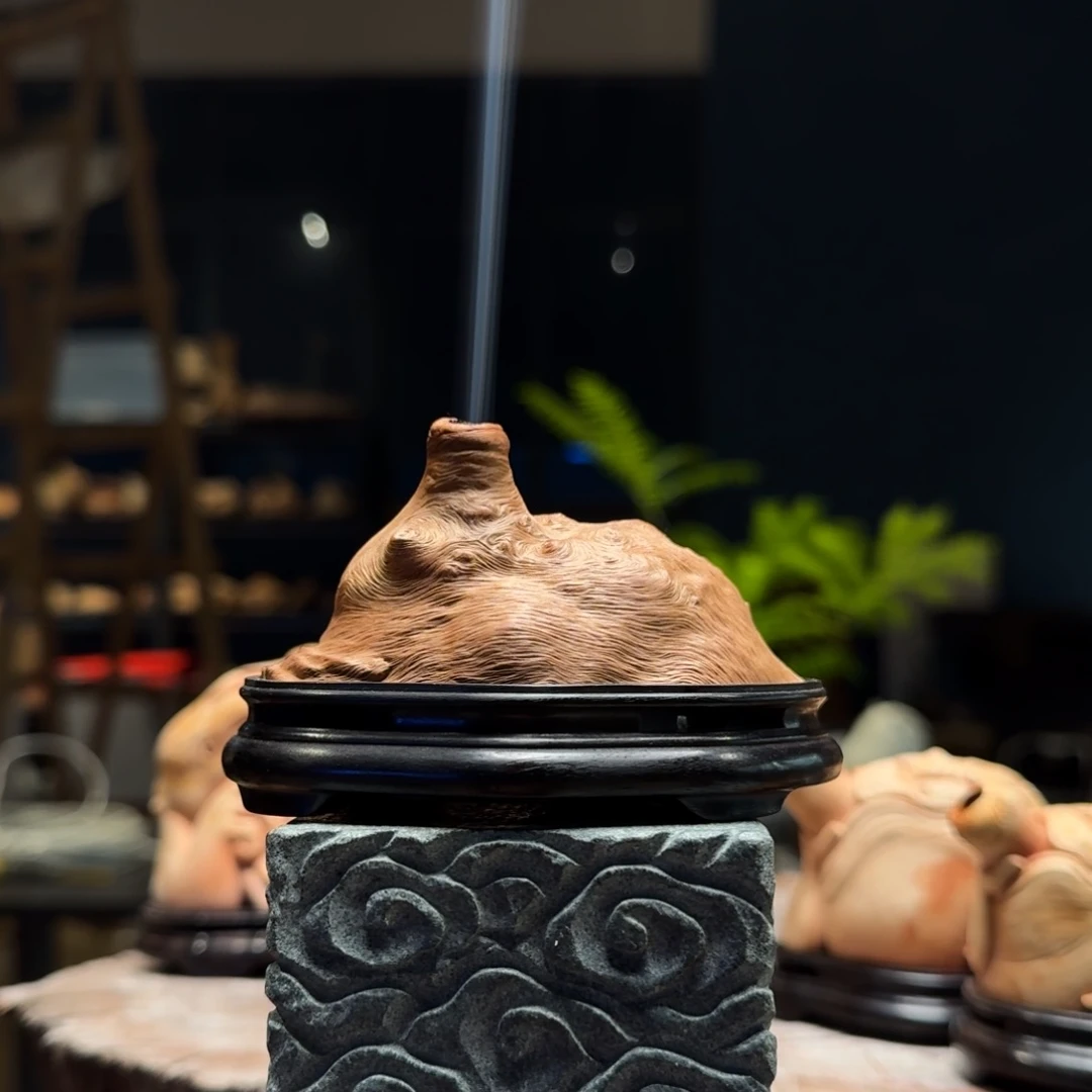 荔枝木弄**侬精品香炉摆件