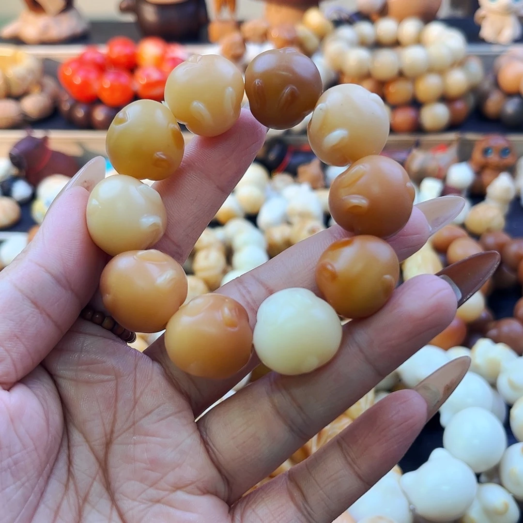 菩提根/象牙果手串菩提玉兔微瑕