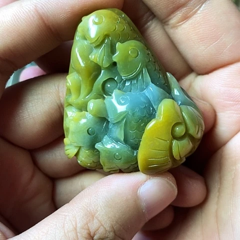 颈饰未镶嵌翡翠福豆豆珠宝翡翠颈饰
