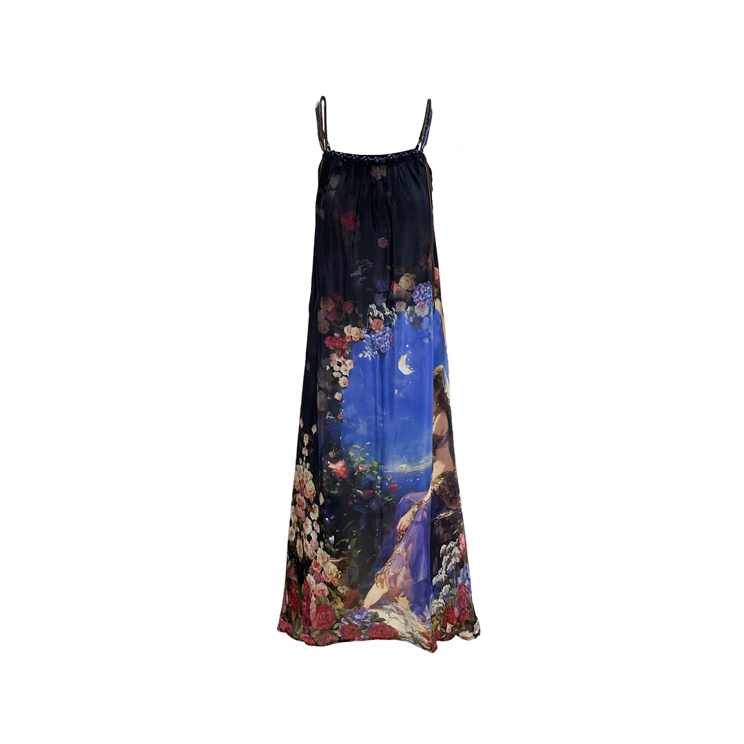 【2025吊带-瑶瑶】重磅100桑蚕丝连衣裙Y25C9035