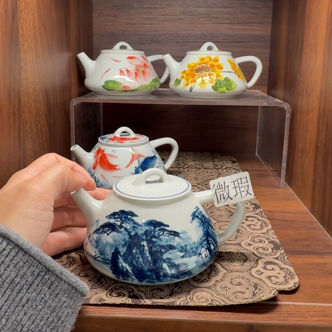 釉下彩纯手绘微瑕
