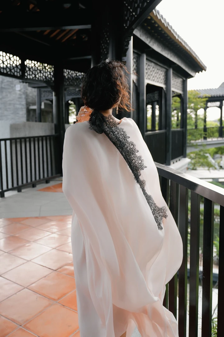 爱妃原创【新品】新中式蕾丝发带丝巾S22