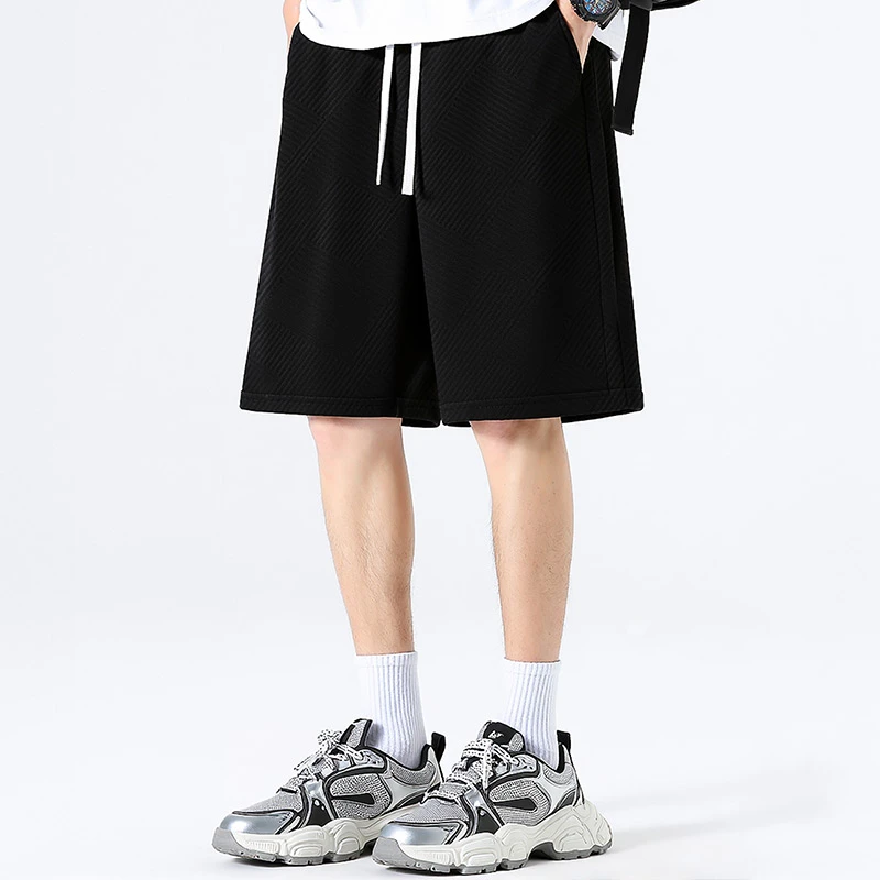 加肥加大码夏季宽松短裤男士休闲裤胖子跑步运动裤五分裤篮球裤男