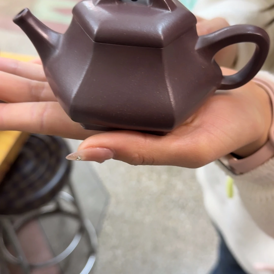 紫砂茶壶紫砂壶六方石瓢160cc