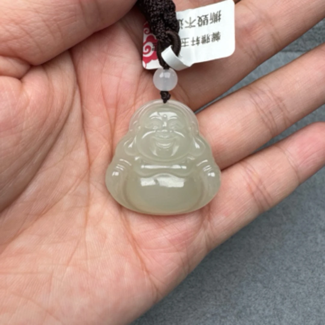 天然和田玉佛公吊坠30*29.7*8.5
