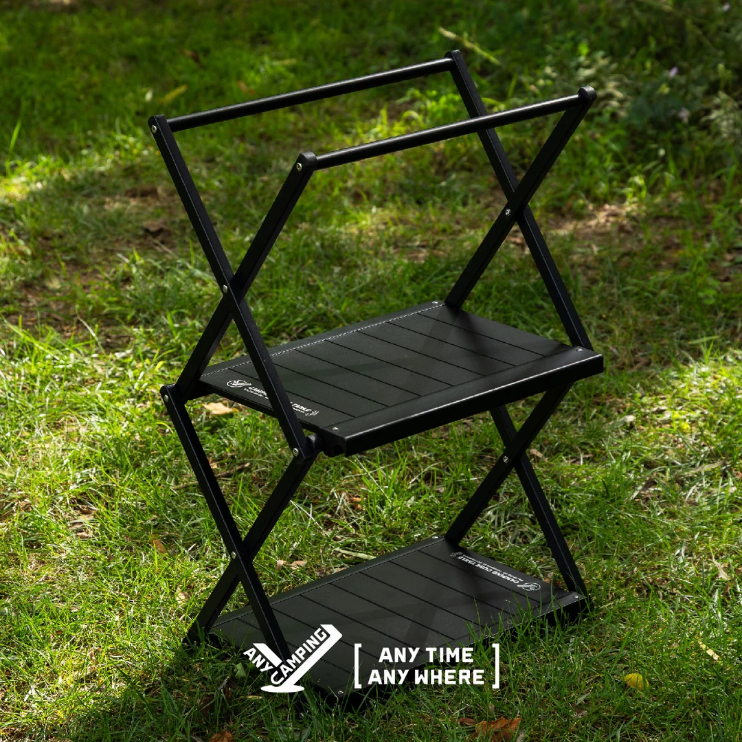 【无界露营】户外露营魔方桌折叠桌两用桌铝合金置物架